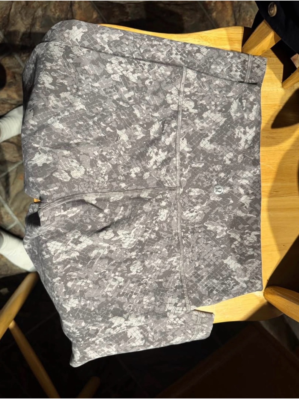 lululemon athletica Gray Patterned Athletic Shorts